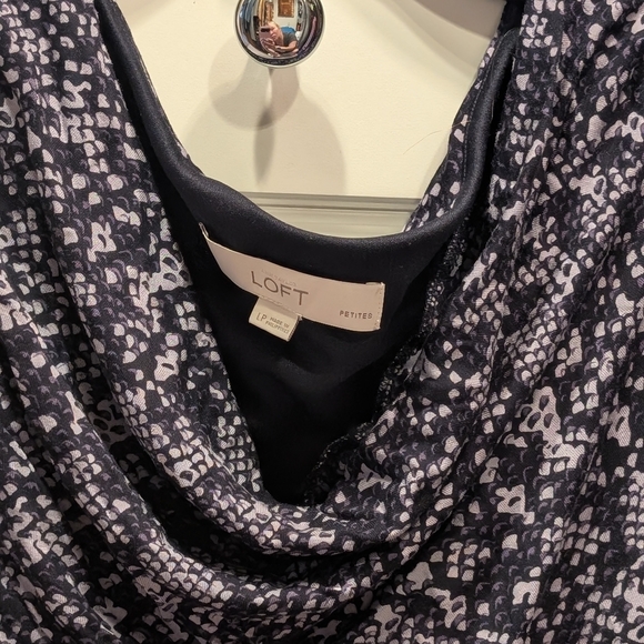 LOFT Black and White Patterned Dress - Picture 3 of 7